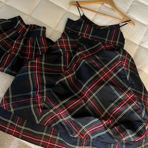 Beautiful XXL Gap Girls Plaid Dress and a Toddler 4yr matching skirt
